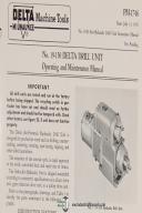 Delta-Delta-Milwaukee-Delta-Milwaukee Operators Air-Powered Hydraulic Drill Unit Machine Manual-19-150-02